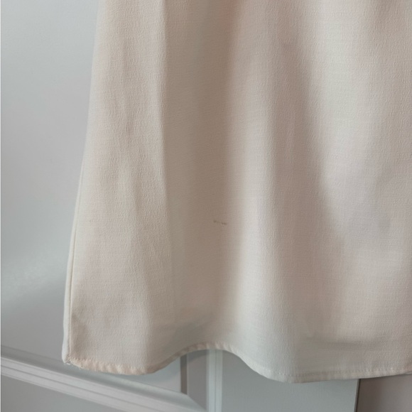 Storee White Ruffled Shift Dress Sz Small - Picture 7 of 8